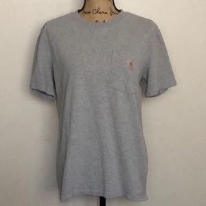 Carhartt Women's Short Sleeve Gray Pocket T-shirt